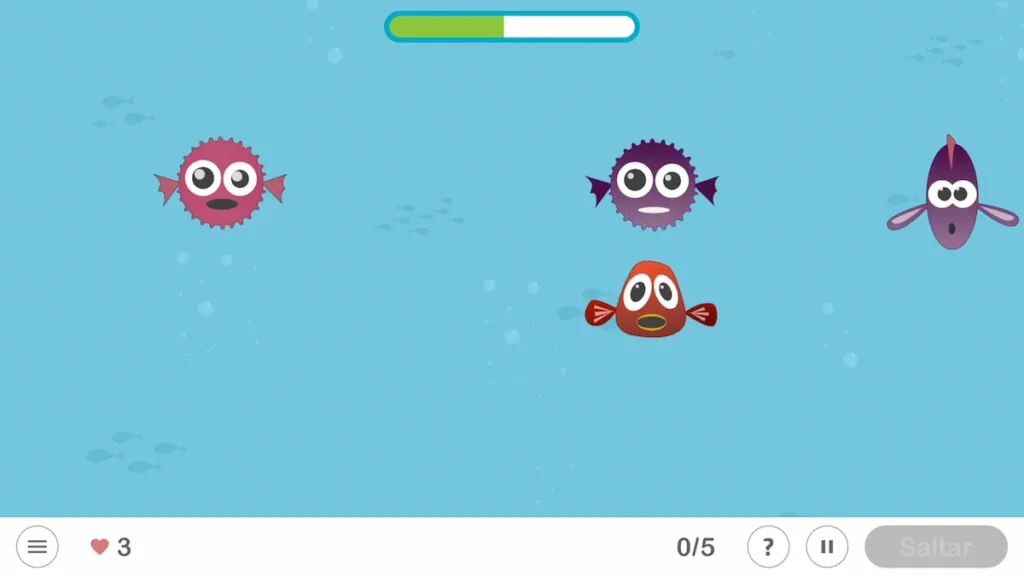 Actividad de NeuronUP Encuentra los peces.
