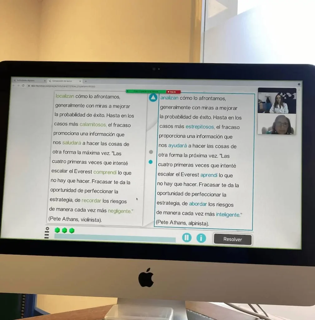 نشاط من NeuronUP لتطبيق العلاج النفسي العصبي