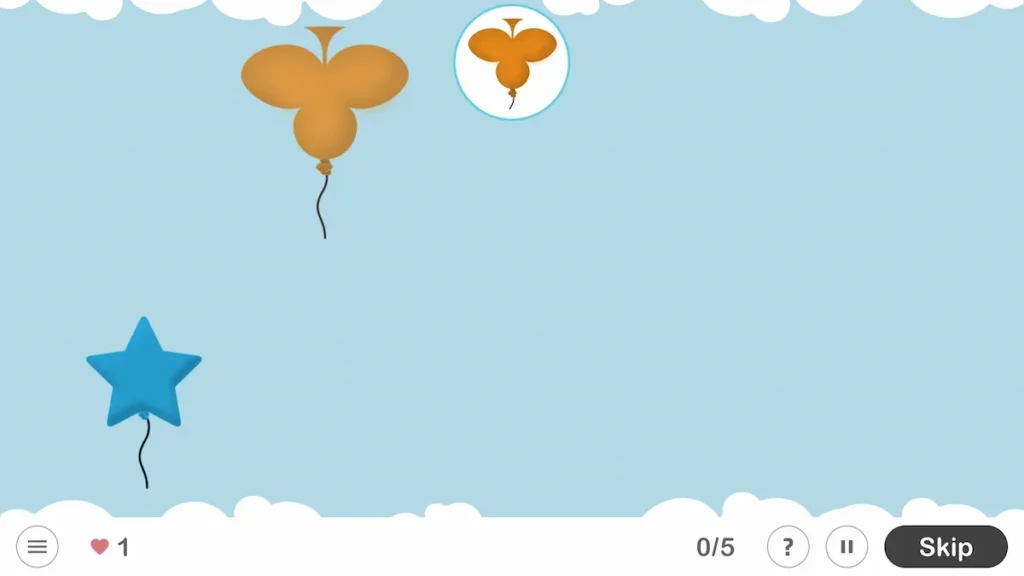 NeuronUP Activities - Pop the Ballons