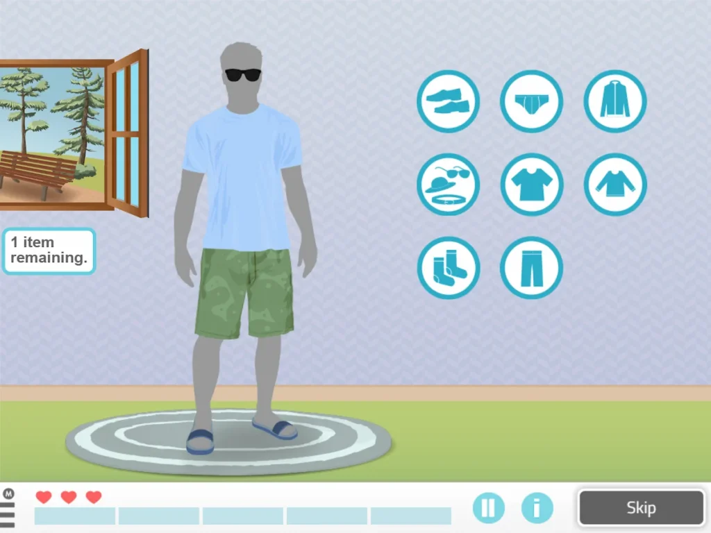 NeuronUP Activities - Get Dressed