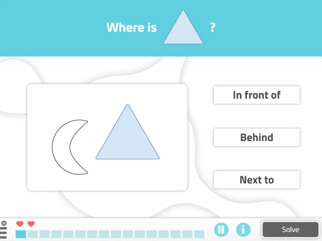NeuronUP Activities - In front or behind