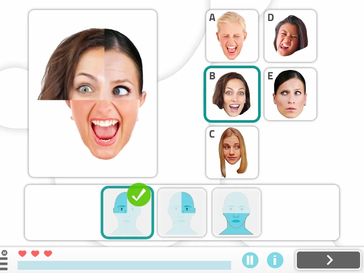 NeuronUP Activities - Recognizing Facial Parts