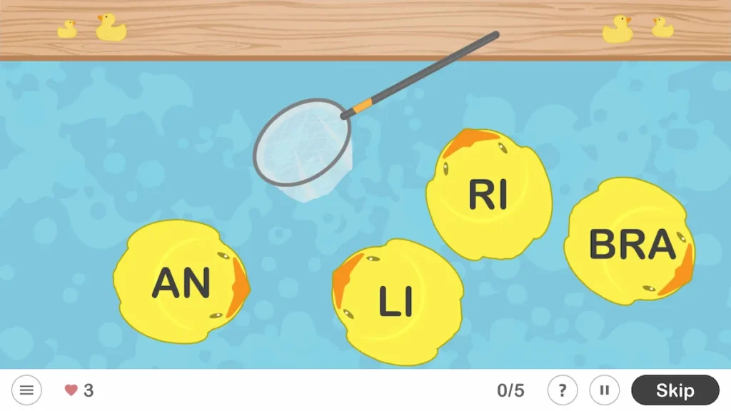 NeuronUP Activities - Word Fishing