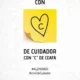 Cartaz para o Dia Mundial do Alzheimer: fundo branco, post-it amarelo com um coração e a letra C, com CEAPA.
