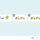 Discriminação visual com três opções de transporte em emojis: A avião/globo, B patinete/carro, C patinete/carro; e 0/5.