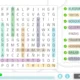 Captura de tela de um jogo de sopa de letras para estimulação cognitiva em Parkinson: grade de letras, palavras para encontrar e controles.