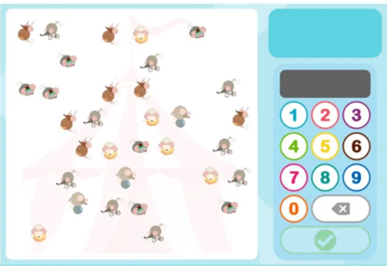 Atividade do NeuronUP Pegue os ratos, incluída na proposta de intervenção para crianças com TDAH