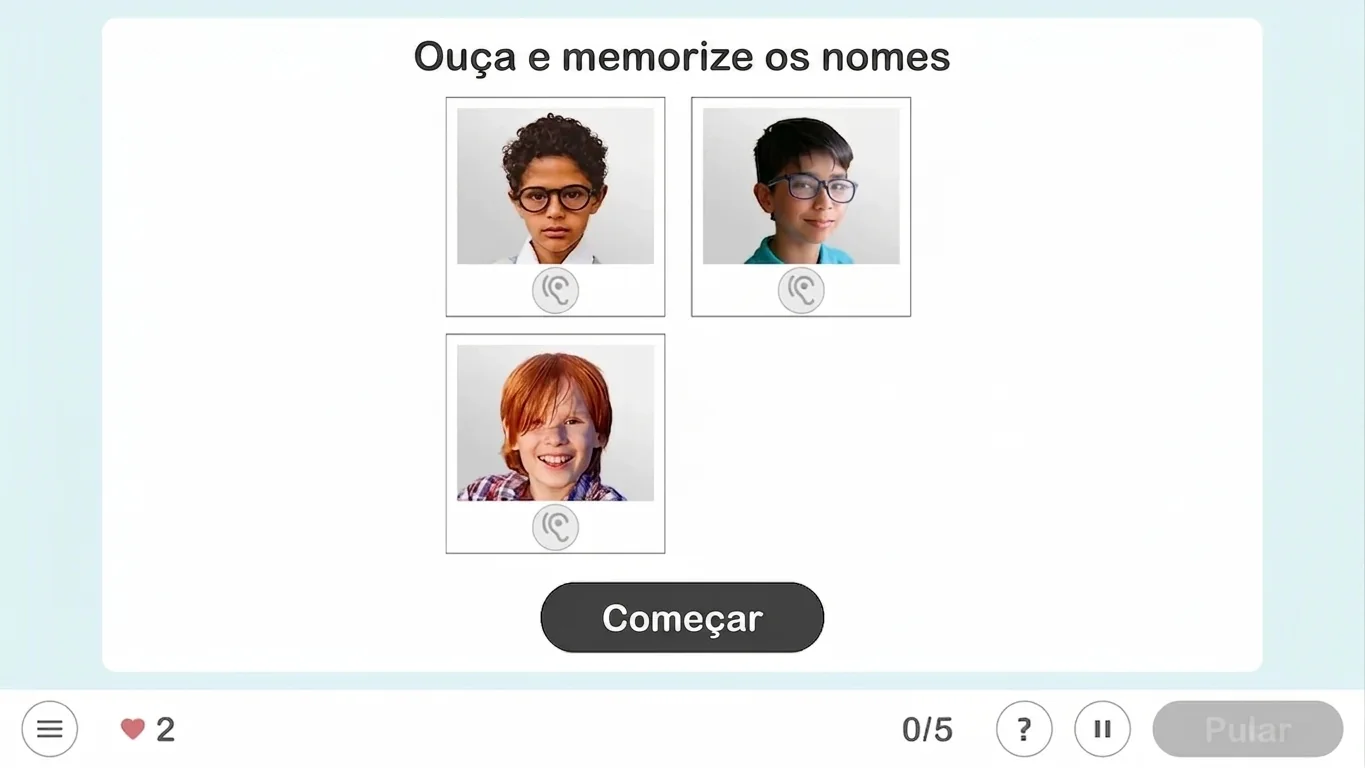 Atividade da NeuronUP - Aprenda os nomes