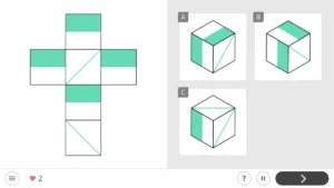 Atividade da NeuronUP Reconstrução mental de cubos