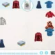 Captura de tela de Explore e encontre em uma lavanderia: a máquina de lavar no centro, pilha de roupas à esquerda e peças à direita.