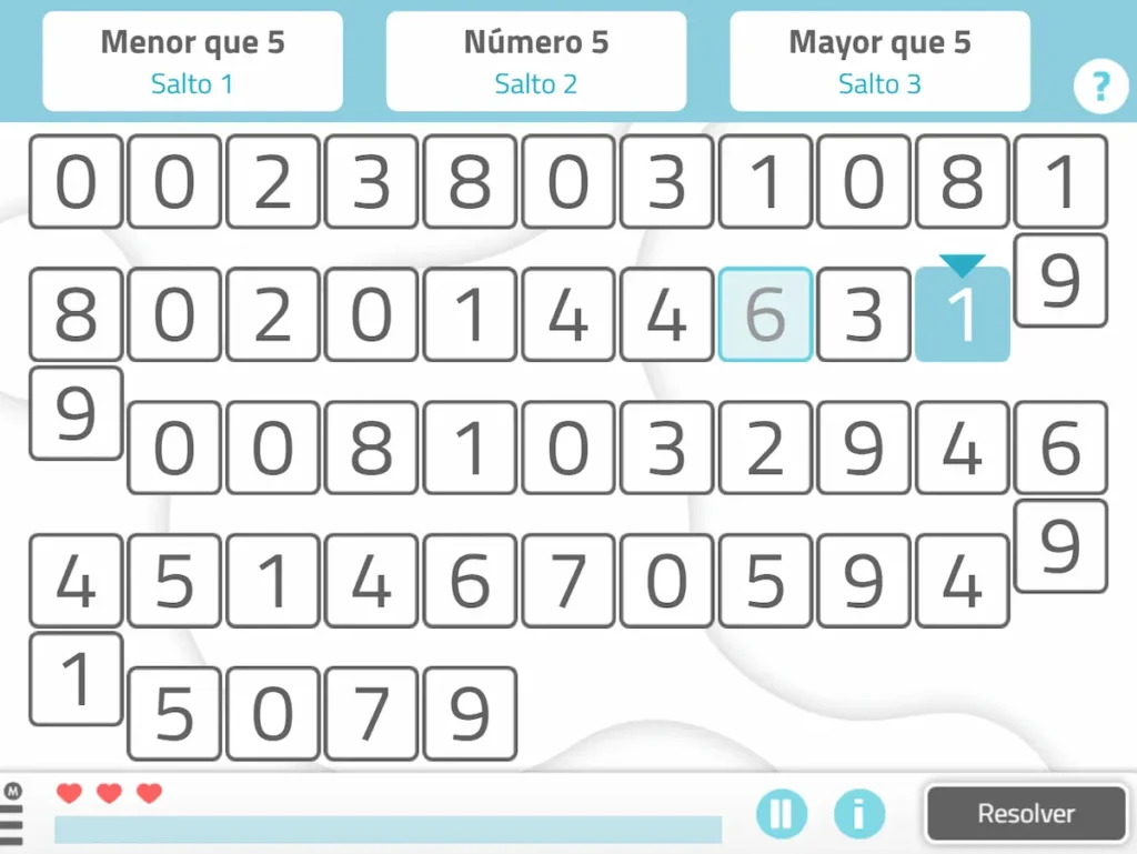 Atividade: Ações de acordo com os números (digital)