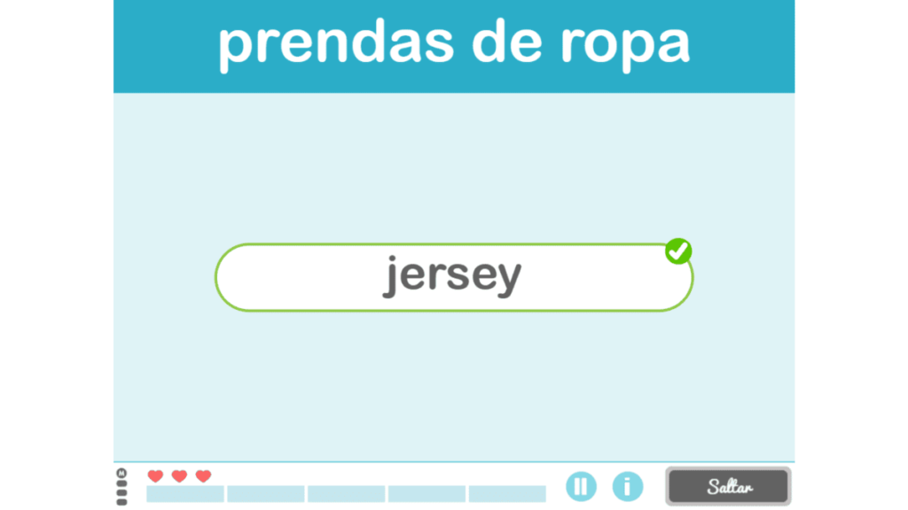 Jogo da NeuronUP para trabalhar a inibição, a velocidade de processamento e a atenção sustentada em crianças: Categorias relâmpago.