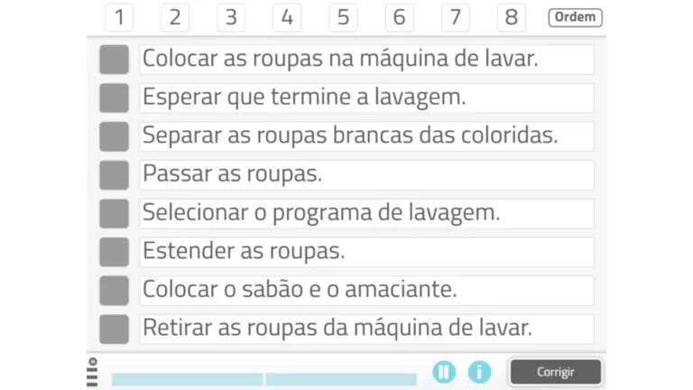 Atividade NeuronUP Ordenar passos de atividades (texto).