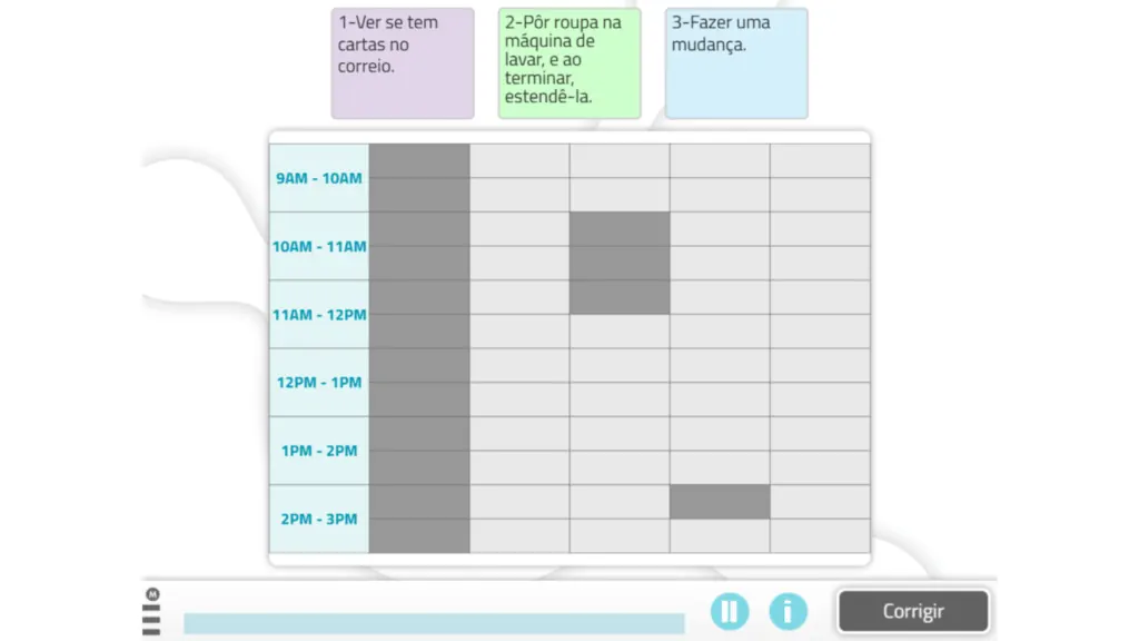 Atividade NeuronUP Planejar as tarefas no horário.