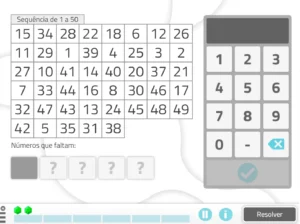 Exercício para pessoas com esclerose múltipla Encontrar os números que faltam