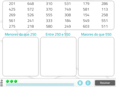 Ficha de trabalho para trabalhar o raciocínio em adultos: Classificar números por valor