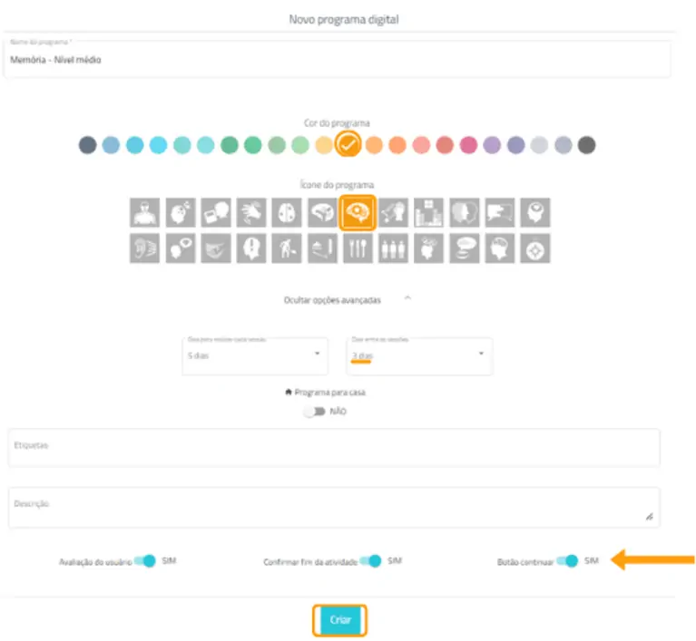 Guardar informação programas do NeuronUP