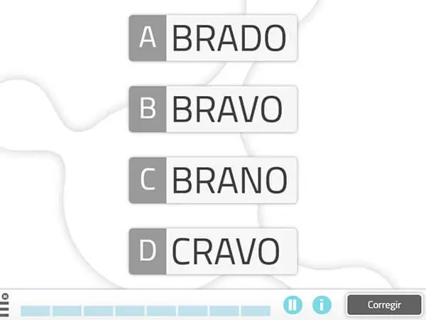 Atividade da NeuronUP “Discriminação visual de uma palavra real"