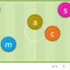Jogo de tampas com letras em movimento dentro de círculos coloridos para ordenar do menor ao maior; observa-se um botão Finalizar.