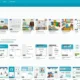 Capa do NeuronUP: interface educacional com menu superior e blocos de atividades interativas para palavras, números e vocabulário.