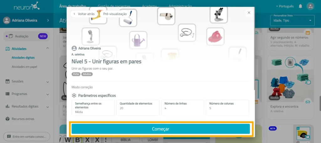 Inicie a atividade – NeuronUP