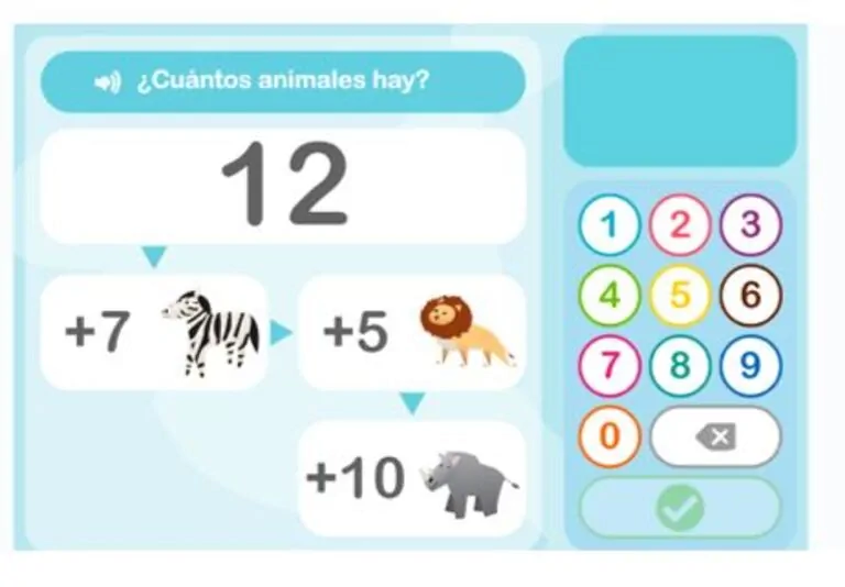 ejercicio de memoria de trabajo para niños de NeuronUP Operaciones combinadas