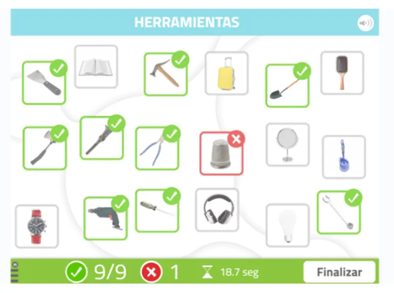 ejercicios de estimulación cognitiva para mayores: seleccionar elementos de una categoría