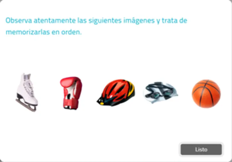 Actividad de NeuronUP Ordenar secuencia (tiempo de memorización libre)