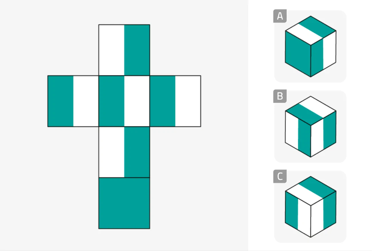 Arbeitsblatt zur Förderung der räumlichen Visualisierung bei Erwachsenen: Mentale Rekonstruktion von Würfeln