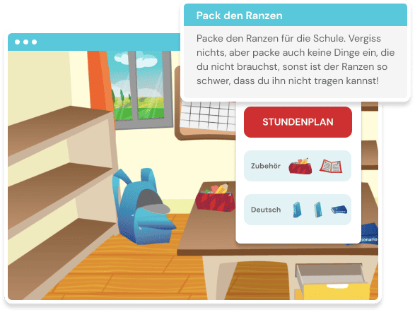 NeuronUP-Übung-Packe-den-Schulranzen