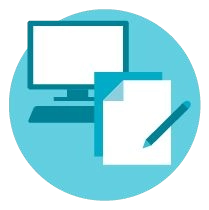 Digitales und Papiermaterial