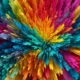 Abstrakte Darstellung mit einer Explosion aus leuchtenden Farben und ineinander verschlungenen Formen als Symbol für Synästhesie.
