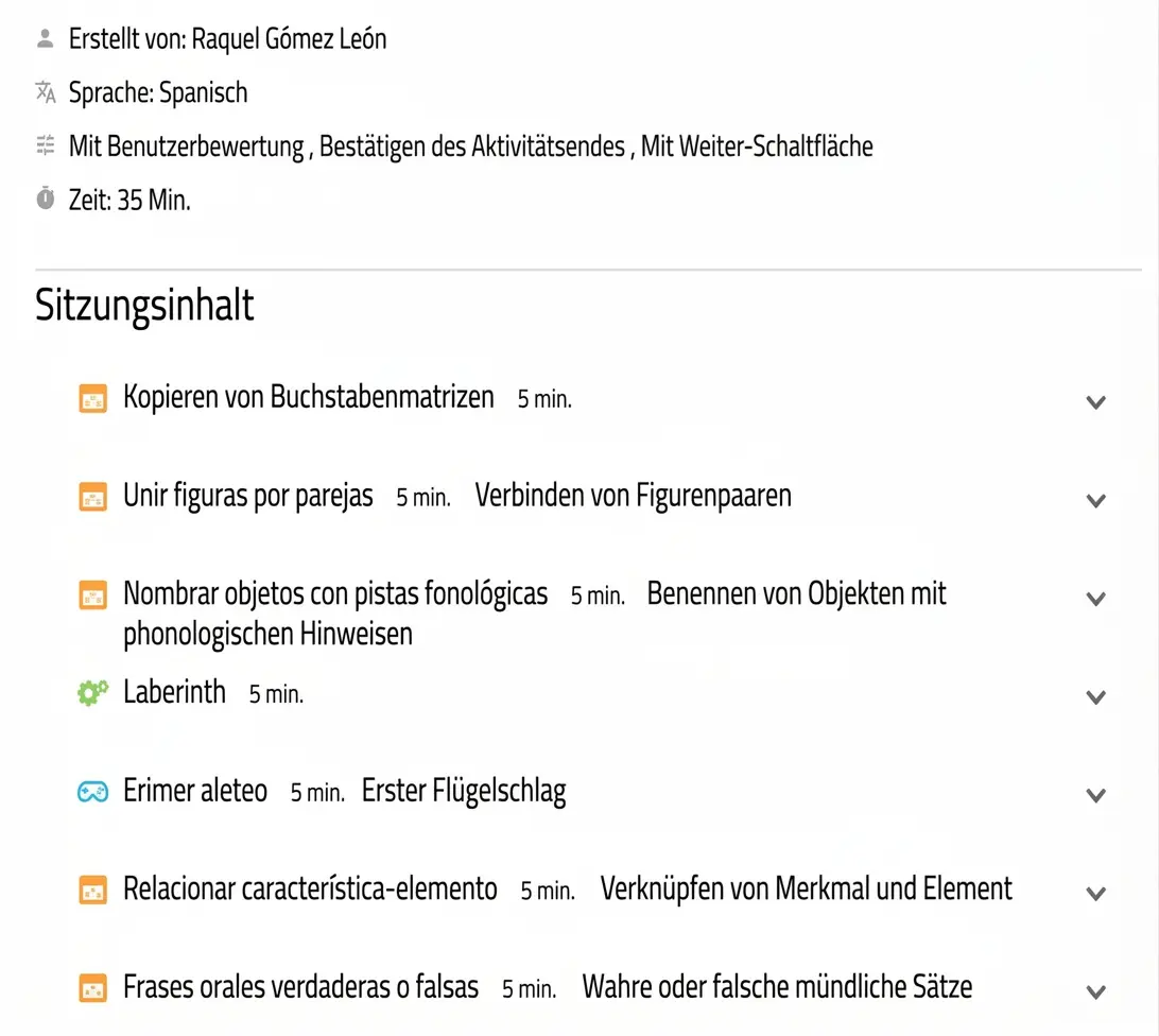 Fachkraft begleitet eine Person mit geistiger Behinderung vor einem Tablet, auf dem die Sitzung und ihre Dauer angezeigt werden.