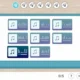 Spieloberfläche mit 16 Feldern und musikalischen Elementen, darunter Ohrsymbole und ein visueller Fortschrittsbalken für das auditive Training.