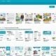 NeuronUP-Titelseite: Lernoberfläche mit oberem Menü und Kacheln für interaktive Aktivitäten zu Wörtern, Zahlen und Wortschatz.
