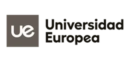 Logo der UEM mit den Buchstaben „ue“ in minimalistischem Stil auf dunklem Hintergrund und einer dekorativen horizontalen Linie.