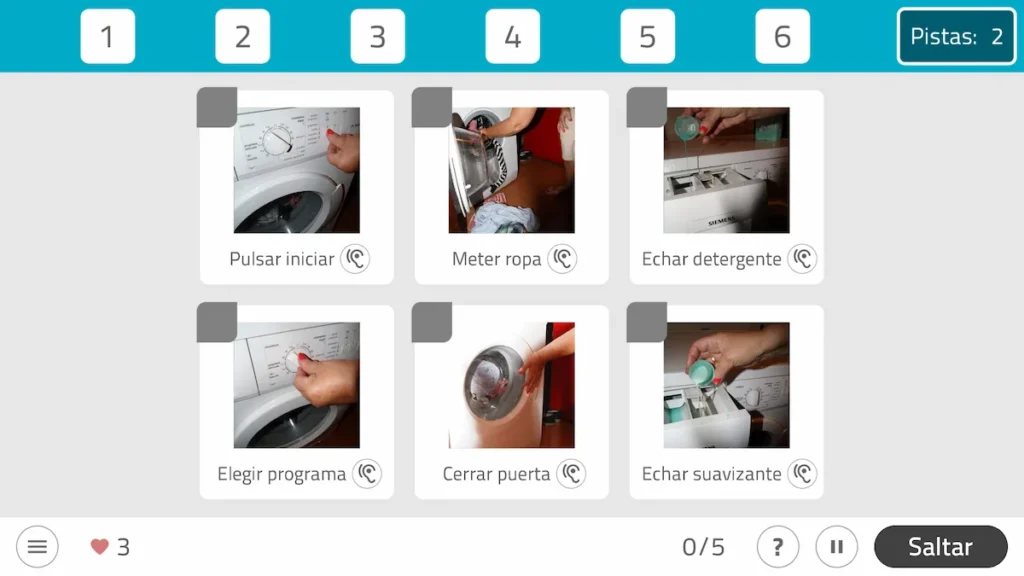 "<yoastmark Activité de NeuronUP - Ordonner les étapes d'activités (Images)