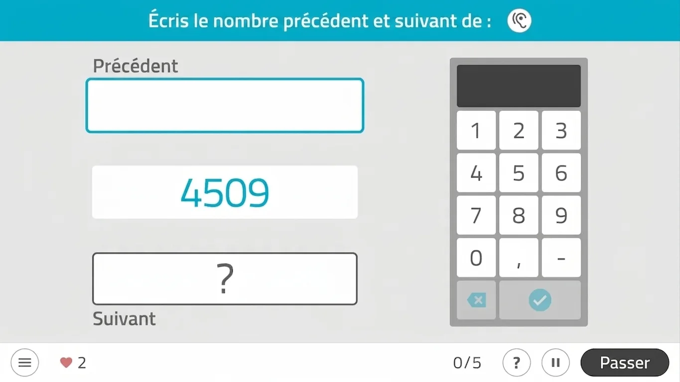Activité de NeuronUP - Plus petit, plus grand