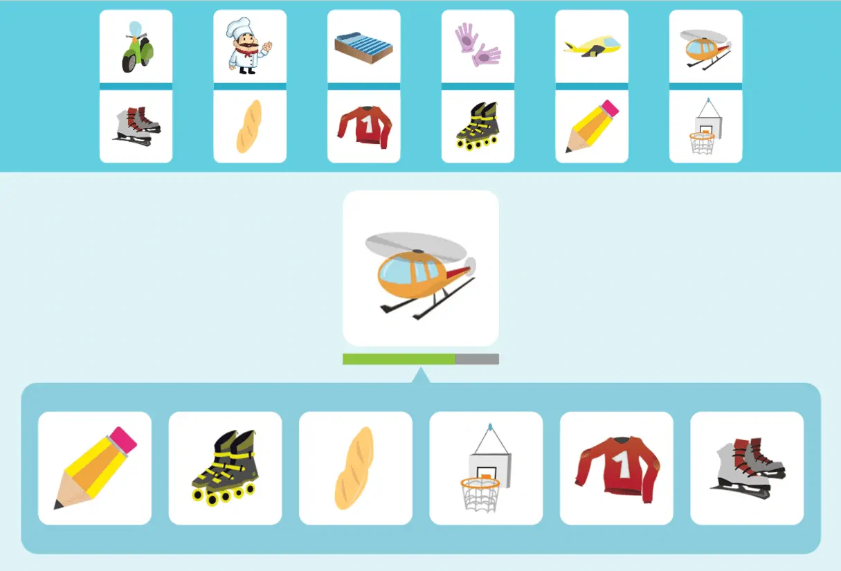 Jeu pour travailler la vitesse de traitement chez les enfants : Paires à la course