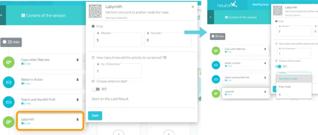 Configurer un générateur dans une session NeuronUP