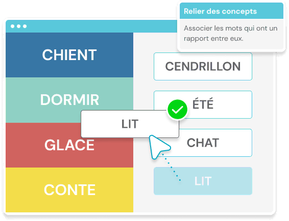 NeuronUP Ficher - Relier des concepts