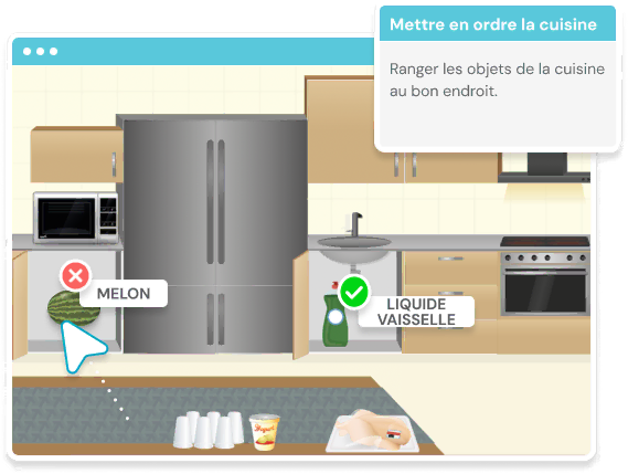 NeuronUP Jeux - Mettre en ordre la cuisine