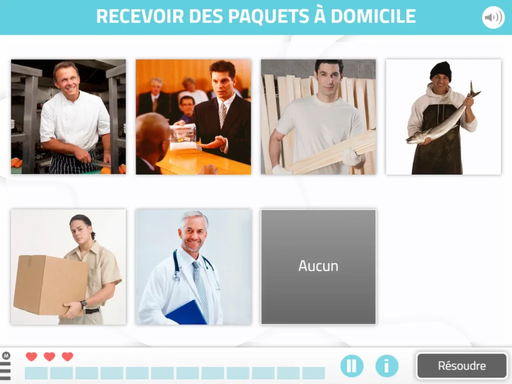 Objets, établissements et professions