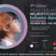 Affiche promotionnelle d’un master en neuropsychologie de l’enfant et de l’adolescent avec une iconographie éducative, une silhouette d’enfant et un cerveau.