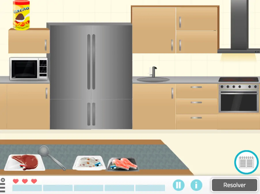 Actividad de NeuronUP para trabajar las actividades de la vida diaria "Ordena la cocina".