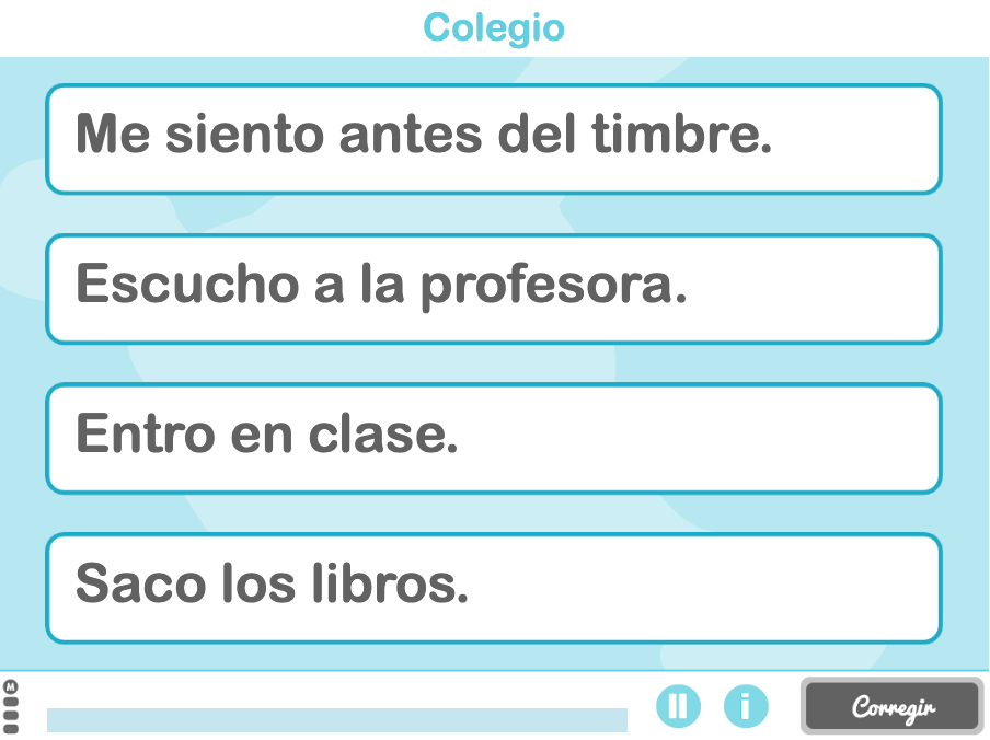 Actividad de NeuronUP "Pasito a pasito (texto)".