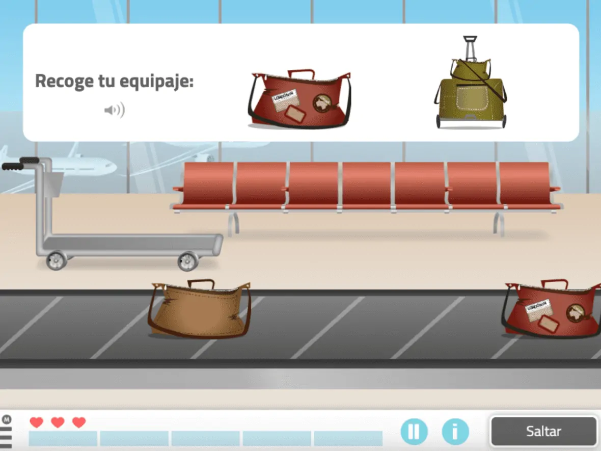 Actividad de NeuronUP "Recoge tu equipaje".