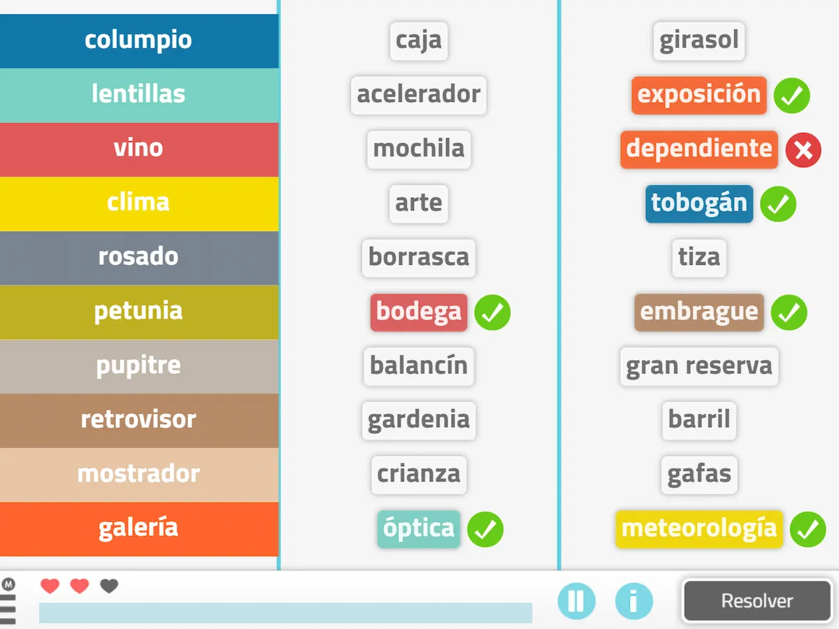 Actividad: Relacionar conceptos