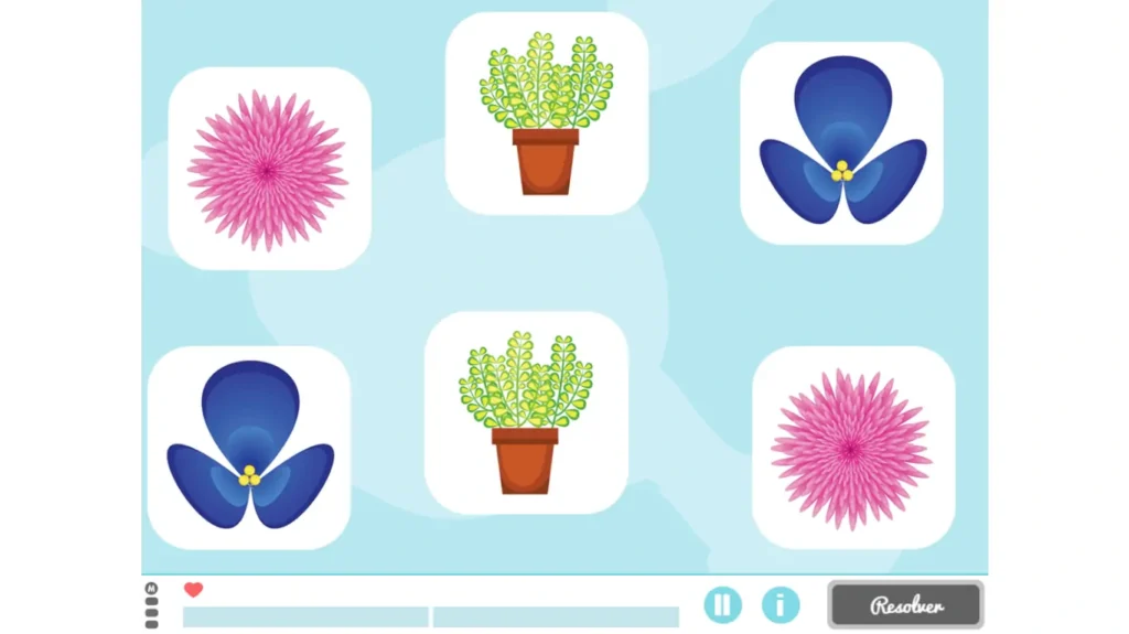 Scheda di NeuronUP per lavorare l’attenzione selettiva: Trova le coppie