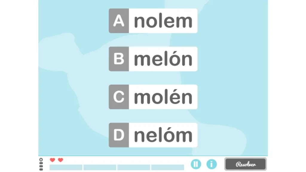 Scheda di NeuronUP per lavorare sulla discriminazione nei bambini: Quale esiste